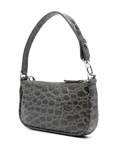 Shop By Far Mini Rachel Crocodile-effect Bag In Grün