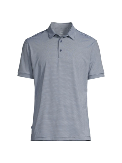 Shop Mizzen + Main Versa Performance Polo Shirt In Navy Light Blue