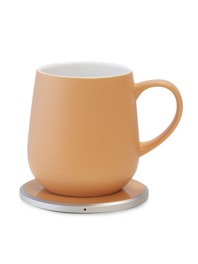 Shop Ohom Inc. Ui Self-heating Ceramic Mug & Charger Set In Spring Nectar
