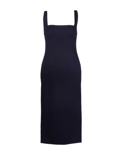 Rochas Midi Dress In Dark Blue