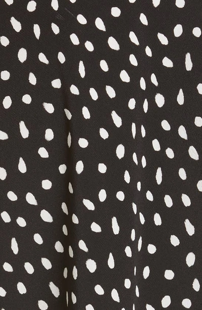 Shop Jason Wu Dot Print Handkerchief Hem Silk Dress In Black Multi