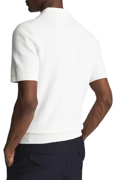 Reiss Cumbria Solid Cotton Polo Shirt In White