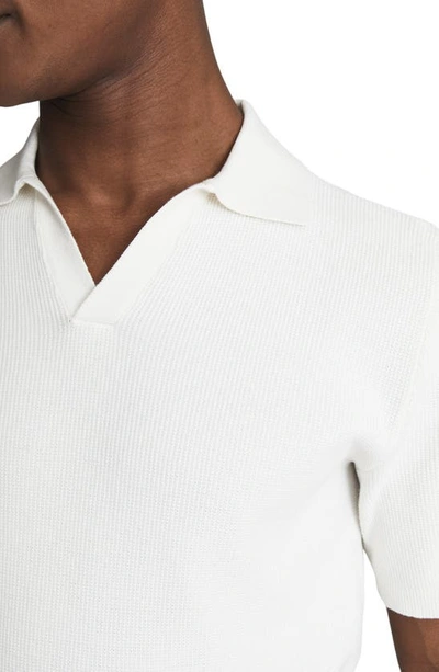 Reiss Cumbria Solid Cotton Polo Shirt In White