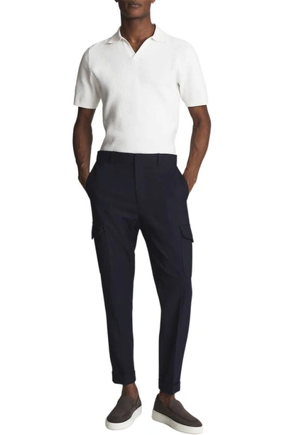 Reiss Cumbria Solid Cotton Polo Shirt In White