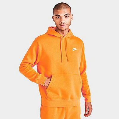 Shop Nike Sportswear Club Fleece Embroidered Hoodie In Kumquat
