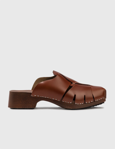 Shop Hereu Licia Clog In Brown