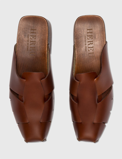 Shop Hereu Licia Clog In Brown