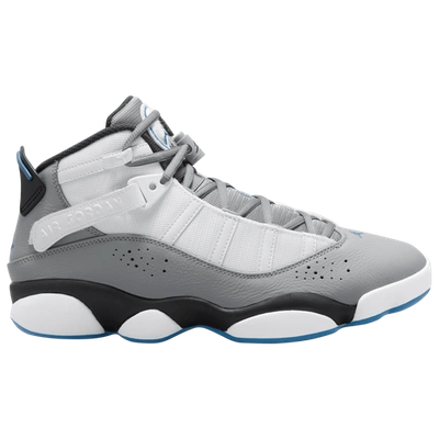 Shop Jordan Mens  6 Rings In White/blue/grey