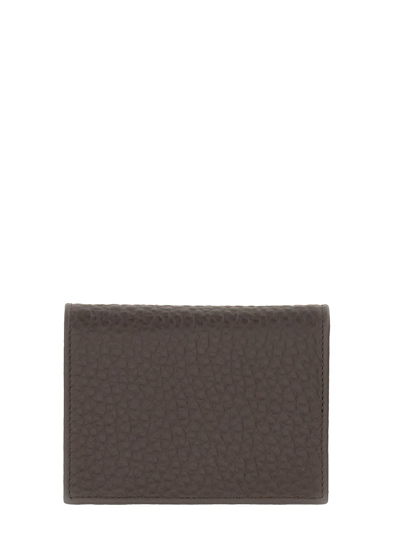 Shop Orciani Soft Leather Wallet In Marrone