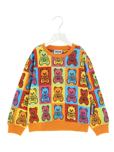 Shop Moschino Teddy Bear Sweatshirt In Multicolor