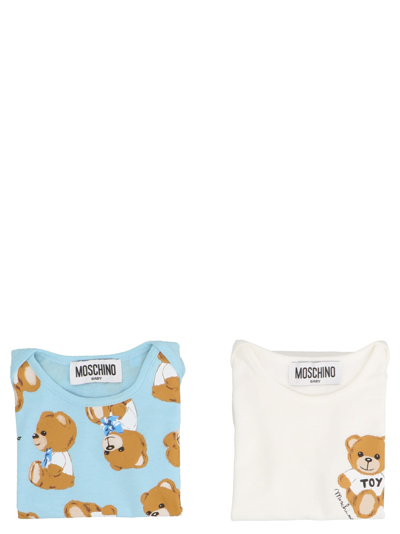 Shop Moschino Bear 2-pack Bodysuit In Multicolor