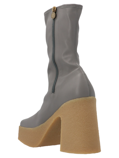 Shop Stella Mccartney Skyla Ankle Boots In Gray