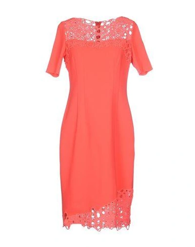 Shop Elie Tahari Knee-length Dress In Coral