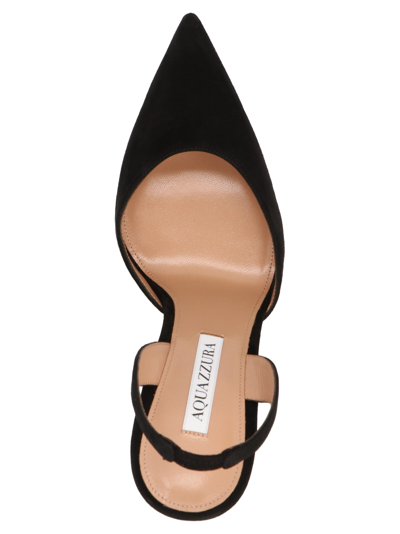 Shop Aquazzura So Nude Slingbacks In Black