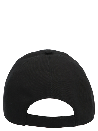 Shop Versace Logo Embroidery Cap In Black