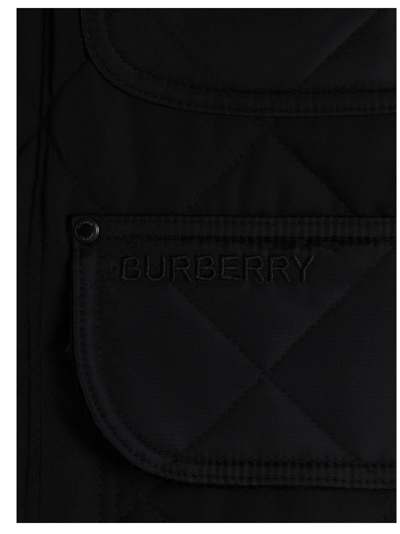 Shop Burberry Saunton Sleeveless Jacket In Black