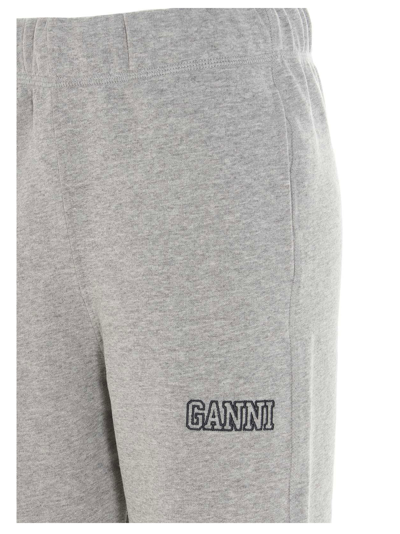 Shop Ganni Softwear Capsule Joggers In Gray