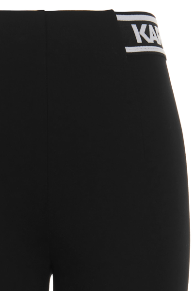 Shop Karl Lagerfeld Logo Leggings In Black