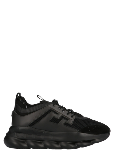 Versace Chain Reaction Sneakers In Black | ModeSens