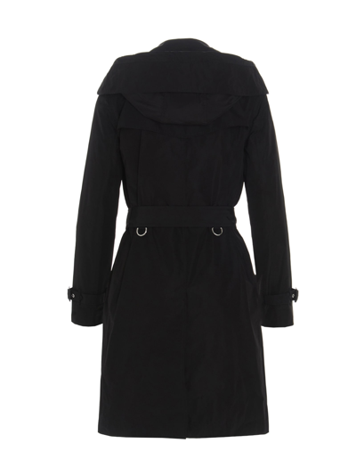 Shop Burberry Kensington Trench Coat In Black