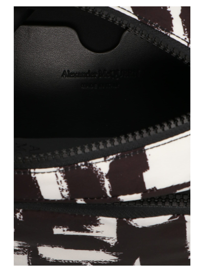 Shop Alexander Mcqueen Mini Messenger Crossbody Bag In White/black