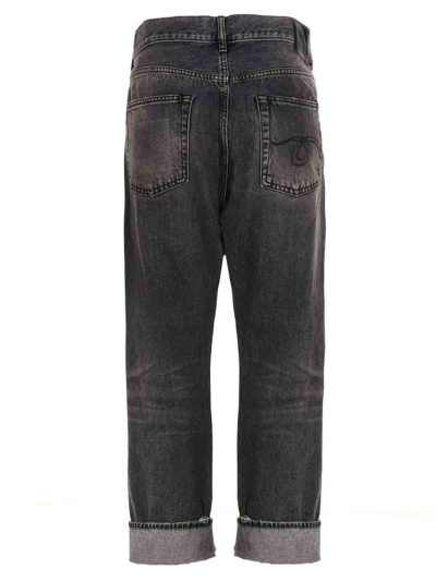 Shop R13 Cross Over Jeans In Nero