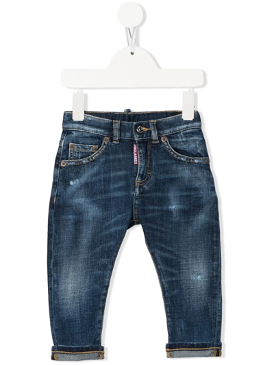 Dsquared2 Babies' Blue Cotton Jeans In Denim | ModeSens