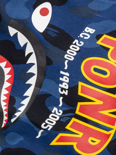 Shop A Bathing Ape Color Camo Shark T-shirt In Blue