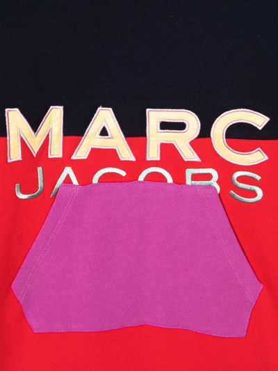 Shop The Marc Jacobs Embroidered-logo Sweatshirt Dress In Red