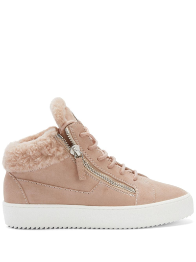 Shop Giuseppe Zanotti Kriss Winter Low-top Sneakers In Pink