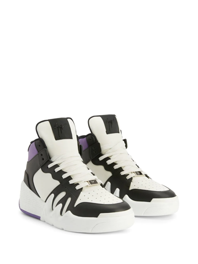 Shop Giuseppe Zanotti Talon High-top Sneakers In Purple