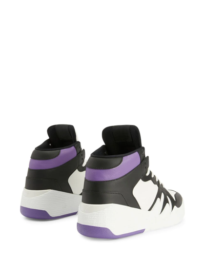 Shop Giuseppe Zanotti Talon High-top Sneakers In Purple