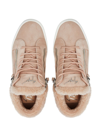 Shop Giuseppe Zanotti Kriss Winter Low-top Sneakers In Pink