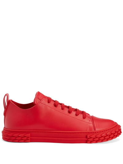 Shop Giuseppe Zanotti Ecoblabber Textured-sole Sneakers In Red
