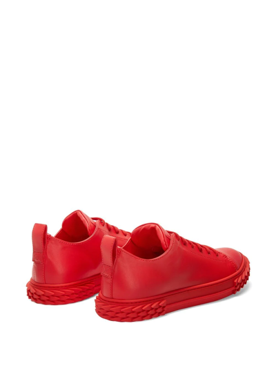 Shop Giuseppe Zanotti Ecoblabber Textured-sole Sneakers In Red