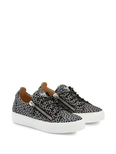 Giuseppe Zanotti Gail Polka Dot-print Sneakers In Black