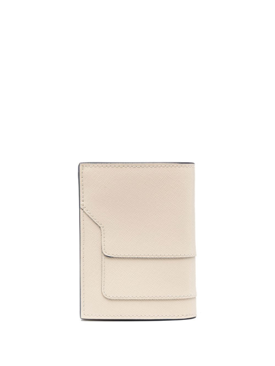Marni Logo-print Bi-fold Wallet In Neutrals