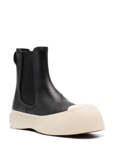 Marni Chelsea Boot Pablo In Black Leather In Black