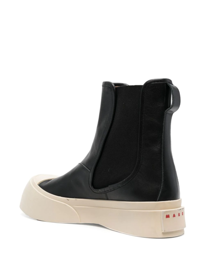 Shop Marni Pablo Leather Chelsea Boots In Black