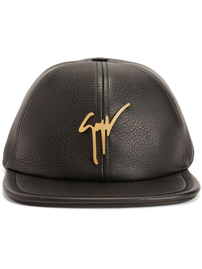 Shop Giuseppe Zanotti Cohen Signature-logo Baseball Cap In Black