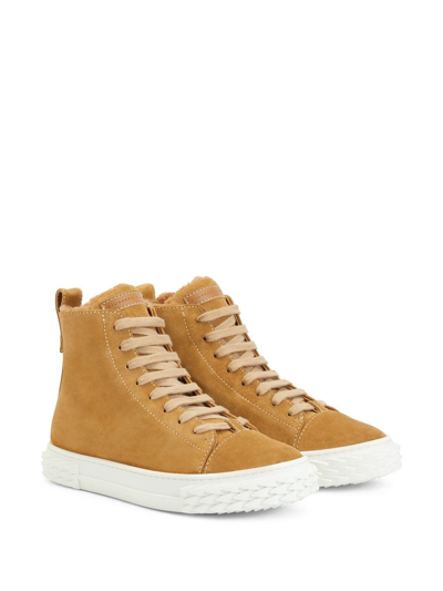 Giuseppe Zanotti Ecoblabber High-top Sneakers In Brown