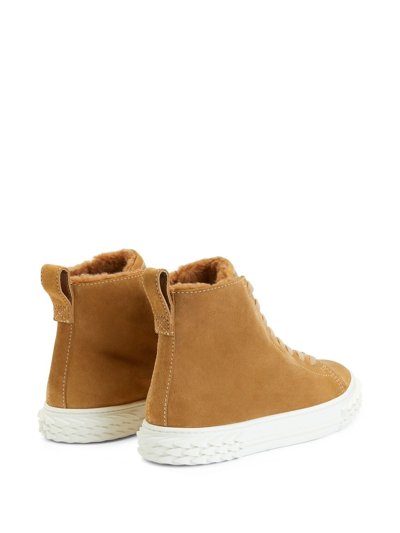 Giuseppe Zanotti Ecoblabber High-top Sneakers In Brown
