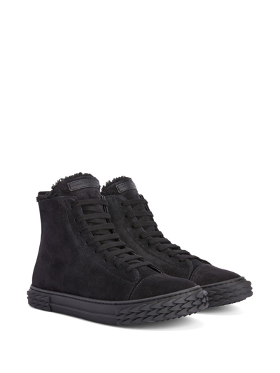 Shop Giuseppe Zanotti Ecoblabber High-top Sneakers In Black