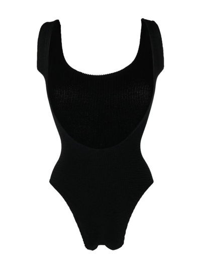 Shop Reina Olga Papaia Crinkle Swimsuit In Black