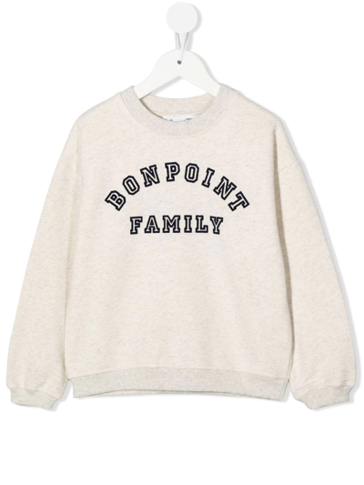 Shop Bonpoint Tonino Logo-print Sweatshirt In Neutrals