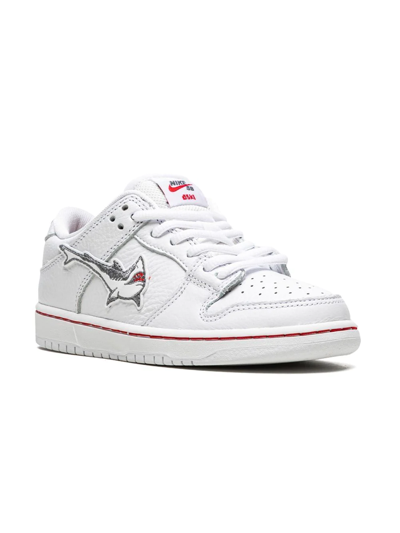 Shop Nike Sb Dunk Low "great White Shark" Sneakers