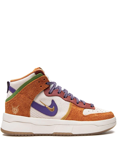Shop Nike Dunk High Up “setsubun” Sneakers In Orange
