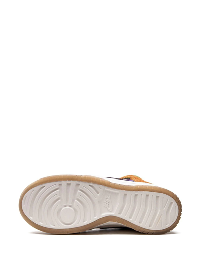 Nike White & Orange Setsubun Dunk High Up Sneakers In Orange