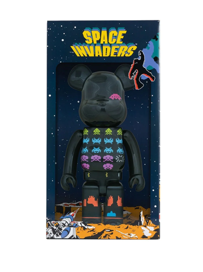 Shop Medicom Toy X Space Invaders Be@rbrick Figure In Black