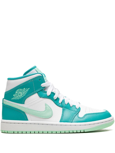 Shop Jordan Air  1 Mid "washed Teal" Sneakers In Blue